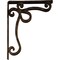 Ekena Millwork Orleans Wrought Iron Bracket, (Triple center brace), Antiqued Bronze 2"W x 12"D x 15"H BKTM02X12X15TOLABZ - alternate 4